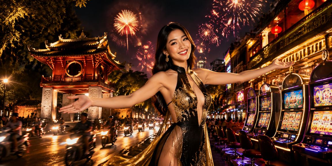 Khu vực trò chơi slot neon tại miền Bắc Việt Nam